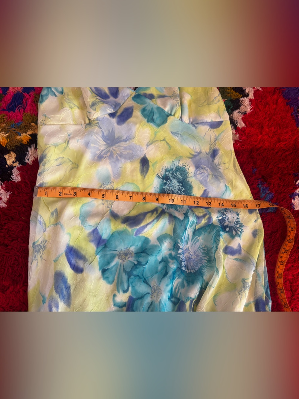 Y2K Vintage California Concepts floral slip dress Sz M - Picture 4 of 7